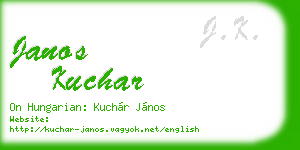 janos kuchar business card