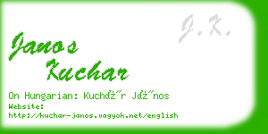 janos kuchar business card